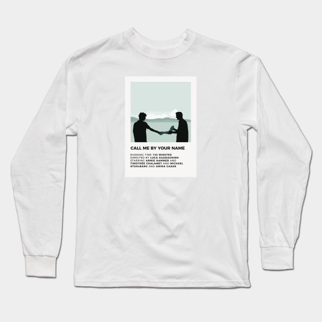 Call Me By Your Name Minimalist Poster Long Sleeve T-Shirt by honeydesigns